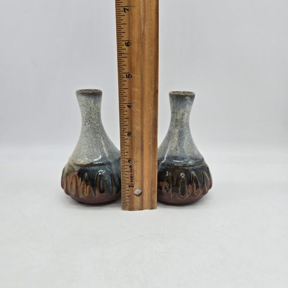 Pottery Craft USA Ceramic Genie Bottle-Shaped Bud Vase Set of Two Multicolor - Picture 5 of 7